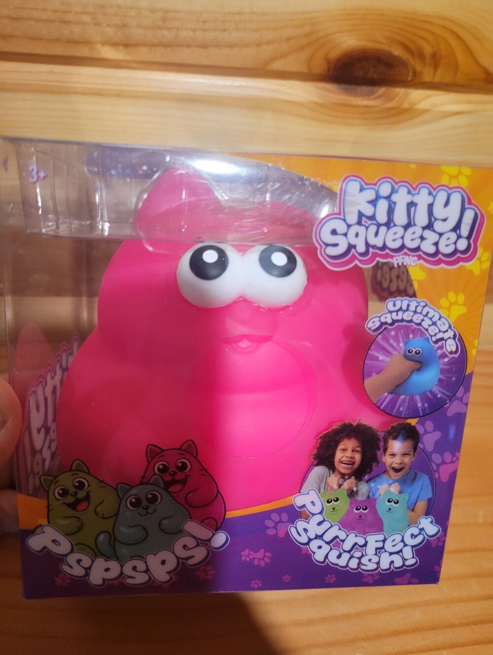 Fuve Below Pink Squeezable Kitty Kids Toy - Fun Stress Squishy